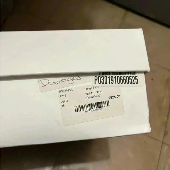 NIB Proenza Schouler Fringe Slides Shoes Sandals Black EU 38 US 7 1/2 - Picture 9 of 9